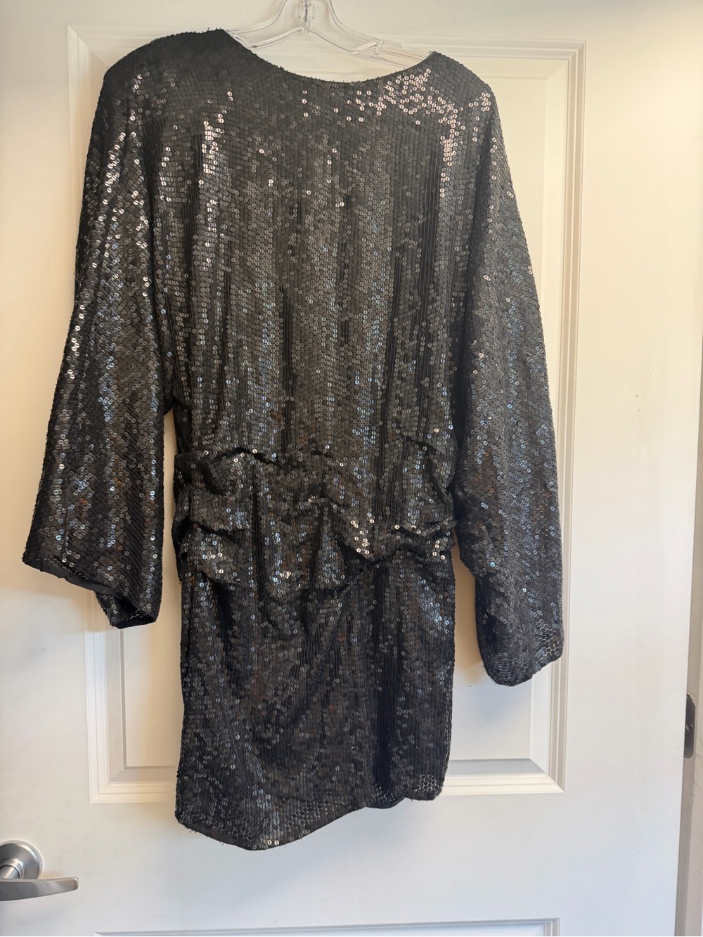 Parker Black Sequin Evening Top